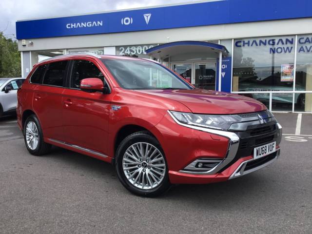 Mitsubishi Outlander 2.4h TwinMotor 13.8kWh 4h SUV 5dr Petrol Plug-in Hybrid CVT 4WD Euro 6 (s/s) (209 ps) SUV Hybrid Red